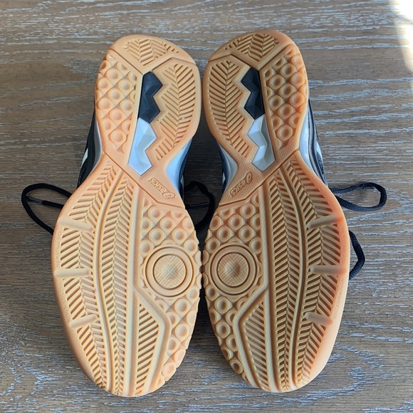 ASICS WOMENS BLACK AND WHITE GEL ROCKET VOLLEYBALL SHOES SIZE 7-1/2 US - Picture 8 of 11